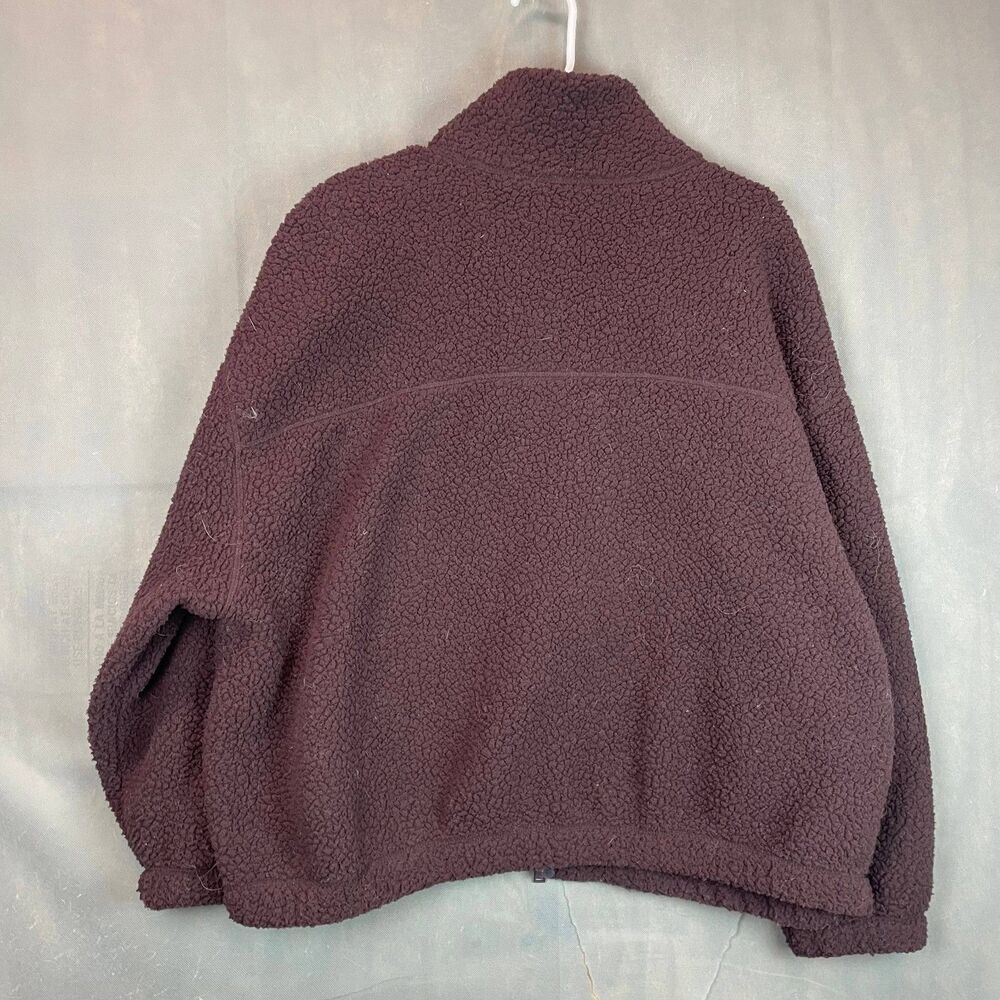 Old Navy Fleece Jacket Men's XL Brown Zip Front Warm Soft Full Zip - Picture 7 of 9